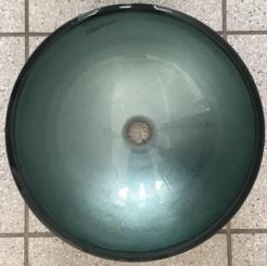 Aufsatz-Waschbecken Glas rund Grün (Einzelstück) 