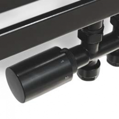 HSK Designheizkörper Anschlussgarnitur Mittelanschluss Boden / Ventil-Set Durchgang 