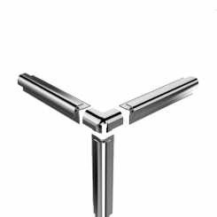 HSK RenoDeco 3D Außenecke rund Alu-Silber matt
