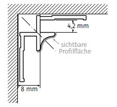 HSK RenoDeco Eckprofil innen 255cm Chrom-Optik