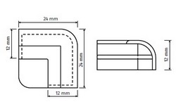 HSK RenoDeco Außenecke rund Schwarz matt