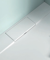 HSK Marmor-Polymer Duschwanne superflach mit Randablauf Quadrat 