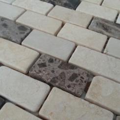Natursteinmosaik Coffee | Travertin 2.5 x 5cm 