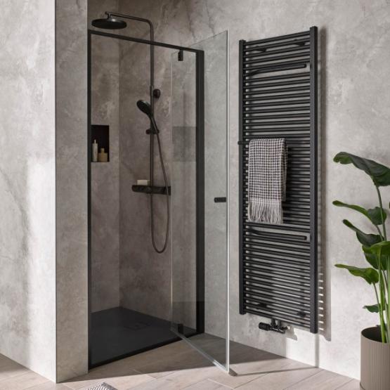 HSK Duschkabine Favorit Plus Drehpunkttür Nische Alu Silber matt 90cm