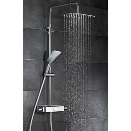 HSK Shower-Set AQUASWITCH SOFTCUBE THERMOSTAT Glasfarbe schwarz