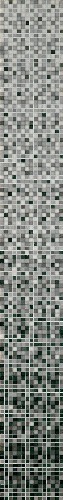 Bisazza Mosaico Sfumature 20mm New Grigia Whiteless 258.8x32.2cm 