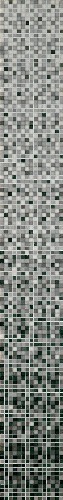Bisazza Mosaico Sfumature 20mm New Grigia Whiteless 258.8x32.2cm 