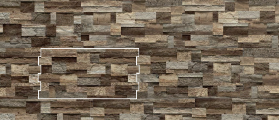 NovaBell Brickup Street 25x49cm Dark Wood