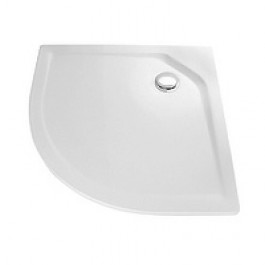 HSK Acryl-Duschwanne, super-flach, Viertelkreis Weiß 80 x 80 cm mit AntiSlip-Beschichtung