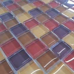 Glasmosaik Mix Rot | Violett 2.3 x 2.3cm 