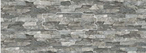 NovaBell Brickup Breccia 16x40cm Grigio