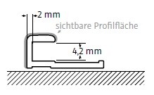 HSK RenoDeco Abschlussprofil gerade 255cm Schwarz matt