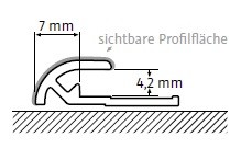 HSK RenoDeco Abschlussprofil rund 255cm Schwarz matt