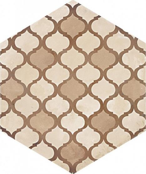Marca Corona TERRA ESAGONA VERS. C Dekor 25x21,6 | Coloniale