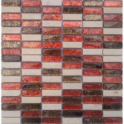 Glas - Naturstein - Mosaik Condor 1.5 x 5cm 