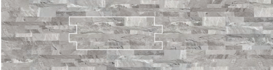 NovaBell Brickup Ocean 16x40cm Grey