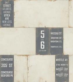 Refin Ceramiche District Garage Sign 37.5 x 75cm R 