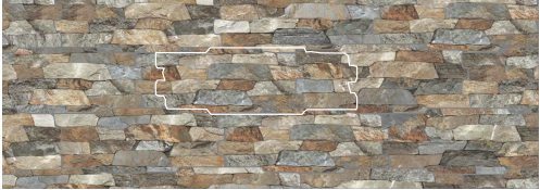 NovaBell Brickup Breccia 16x40cm Rock Mix