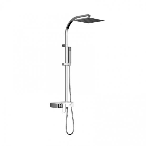 HSK Shower-Set RS 500 AquaSwitch Mix mit Einhebelmischer Glaßfarbe schwarz (08)