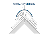 HSK RenoDeco Eckprofil außen rund 255cm Chrom-Optik