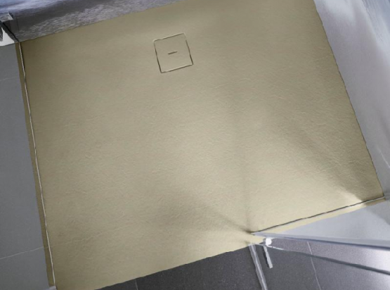HSK Marmor-Polymer Duschwanne Steinoptik Quadrat 100 x 100cm sandstein