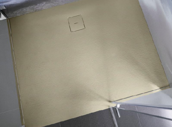 HSK Marmor-Polymer Duschwanne Steinoptik Rechteck 80 x 100cm sandstein