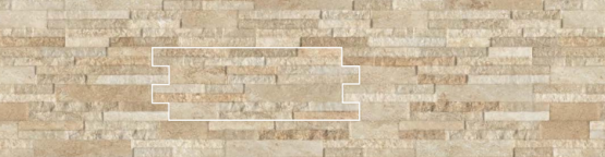 NovaBell Brickup Ocean 16x40cm Travertino Honey