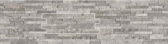 NovaBell Brickup Ocean 16x40cm Travertino Storm