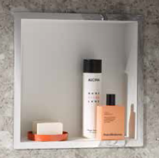 HSK Renodeco Wandeinbaubox RenoDeco seidenmatt Uni Arctic-weiß mit Metallrahmen Chromoptik