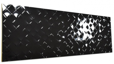 (0) Villeroy & Boch Monochrome Magic Black Dekor glossy 40x120cm 