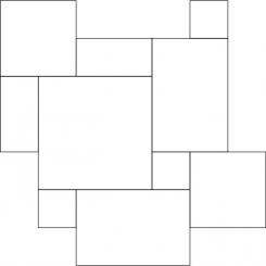 Cerdomus COTTAGE SCHEMA 67: 60X60 MIT 40X40 MIT 20X40 MIT 20X20 Fliese 