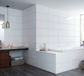 Wandfliese Weiß glänzend 30x60cm 