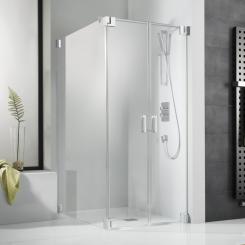 Aktion! HSK Duschkabine K2 Pendeltür mit Seitenwand Chrom-optik 90x140cm 